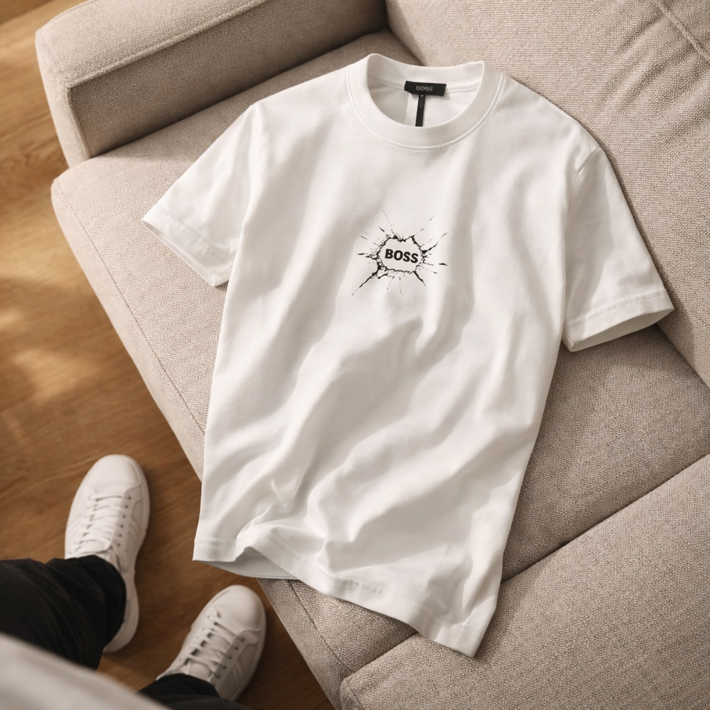 Boss Bisiklet Yaka T-Shirt