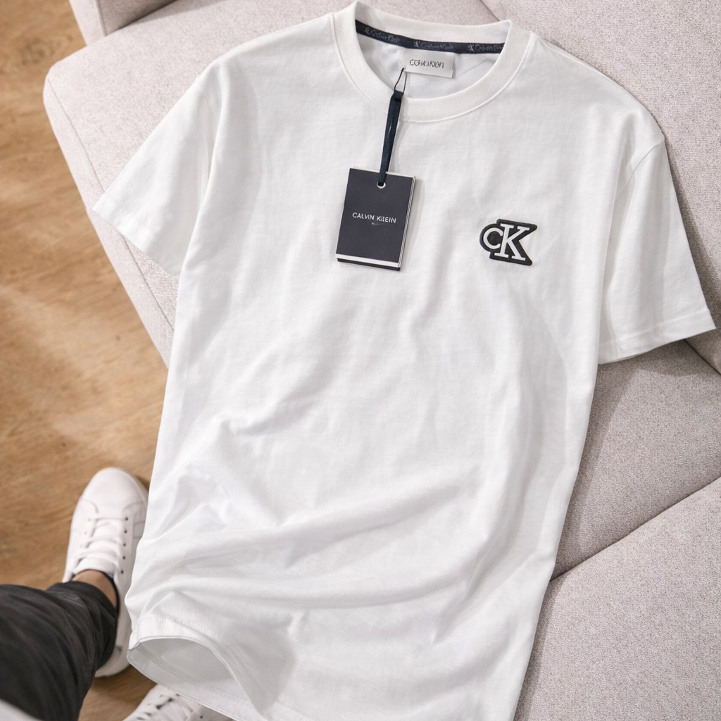 Calvin Klein Bisiklet Yaka Nakışlı Beyaz Premium T-Shirt