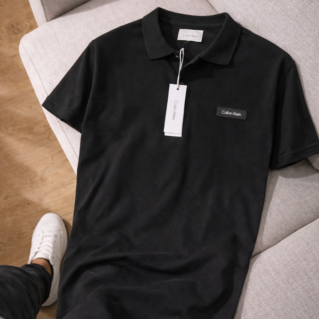 Calvin Klein Yakalı Siyah Premium Polo T-Shirt